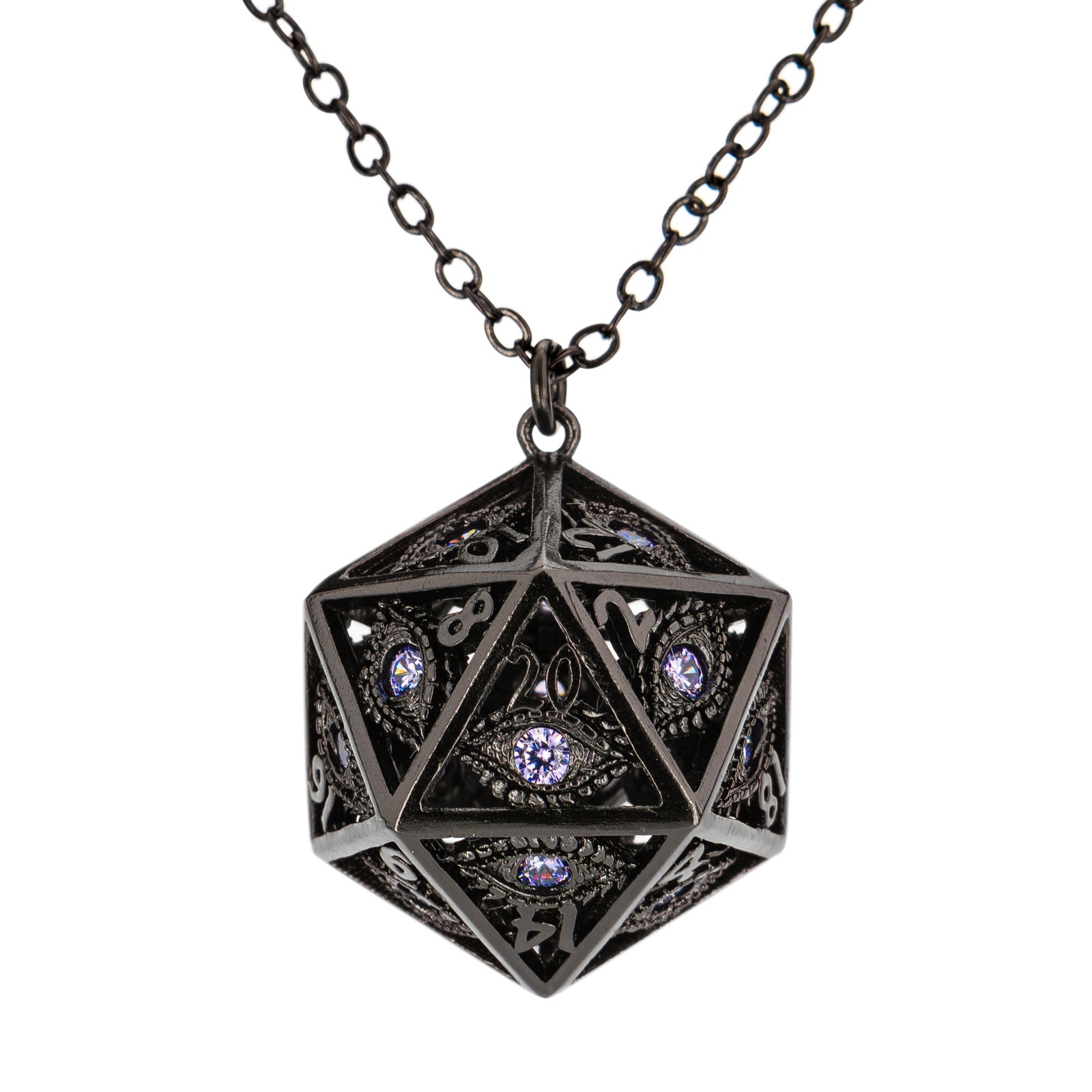 Dragon's Eye D20 Necklace - Gold with Ruby Red Gems, $34.99, Best Retro  Gaming Deals