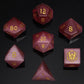 Dragon's Hoard Gemstone Polyhedral Dice Set-Pink Cat Eye