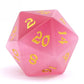 Dragon's Hoard Gemstone Polyhedral Dice Set-Pink Cat Eye