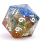 Dragon's Hoard Gemstone Polyhedral Dice Set-Blasted Rainbow Colored Glaze