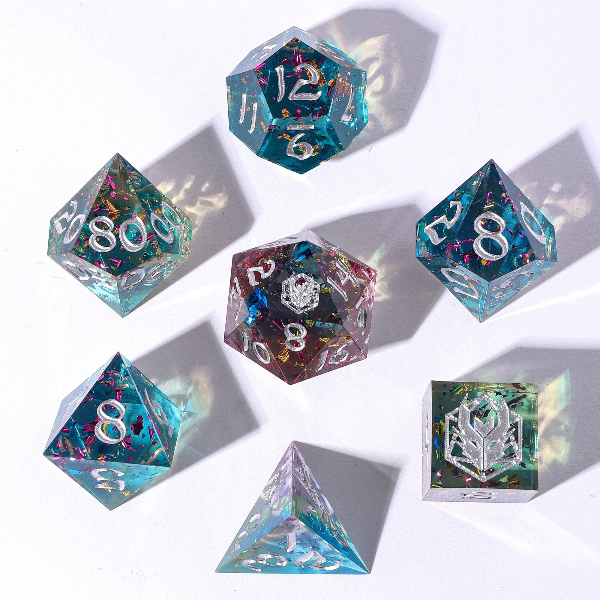 キャプチャーマジック シャープエッジ 樹脂製ダイスセット - スウィートドリーム – HYMGHO Dice