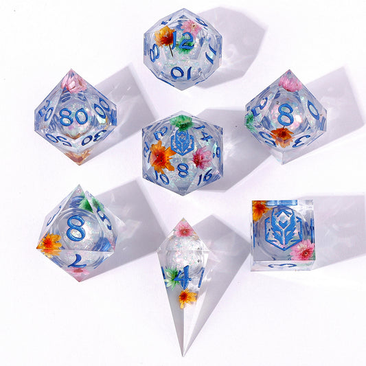 Sharp Edge Liquid Core RPG Dice Set-Mana Blossom