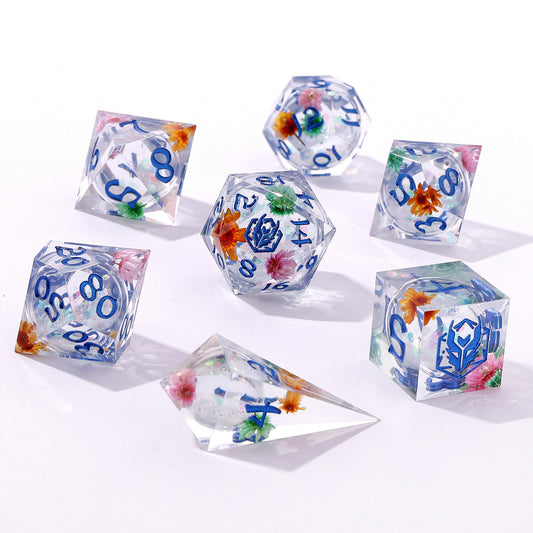 Sharp Edge Liquid Core RPG Dice Set-Mana Blossom