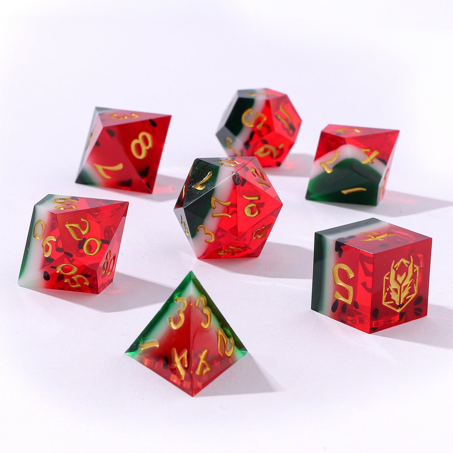 Captured Magic Sharp Edge Resin Dice Set-Summer's Vibe