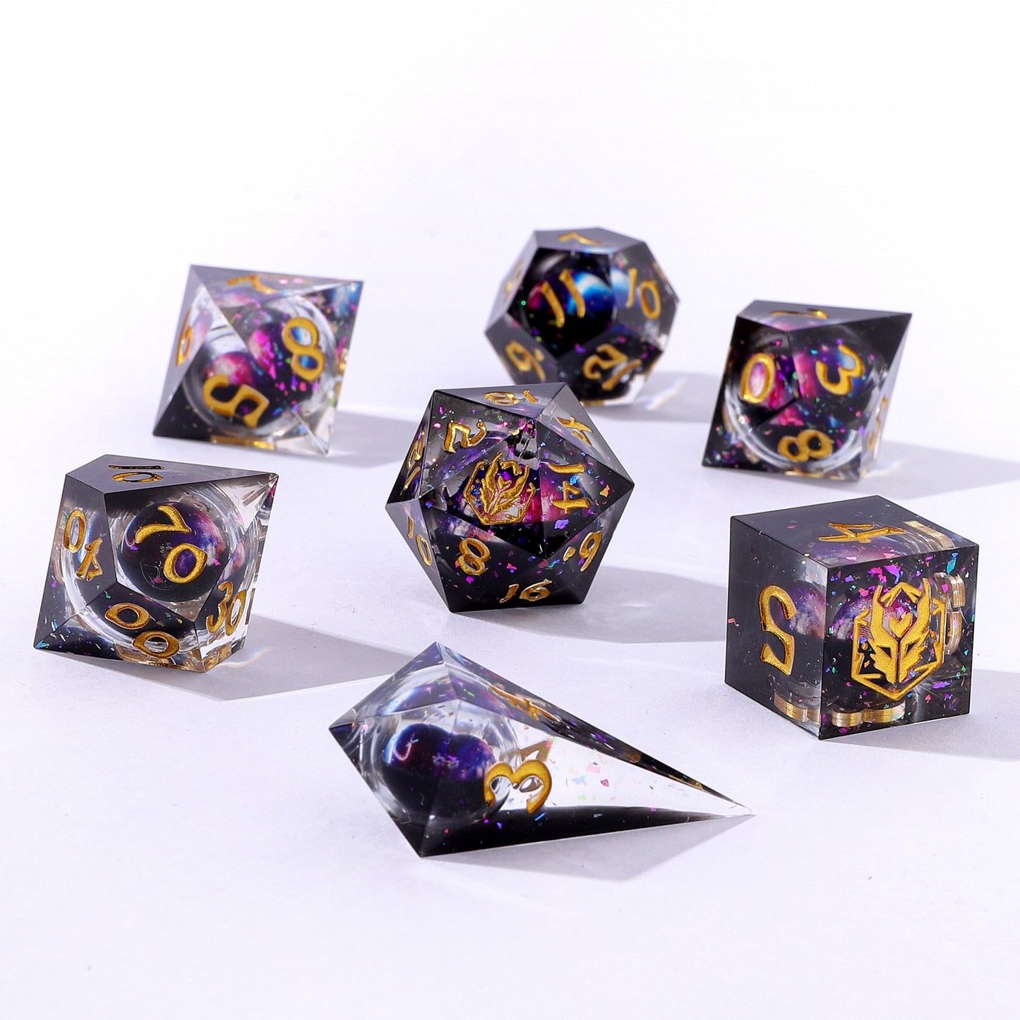 Sharp Edge Liquid Core RPG Dice Set -Mystic Orb