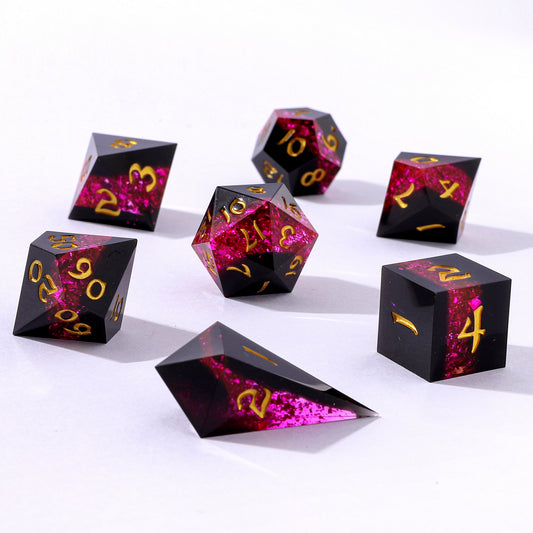 Captured Magic Sharp Edge Resin Dice Set-Radiant Path