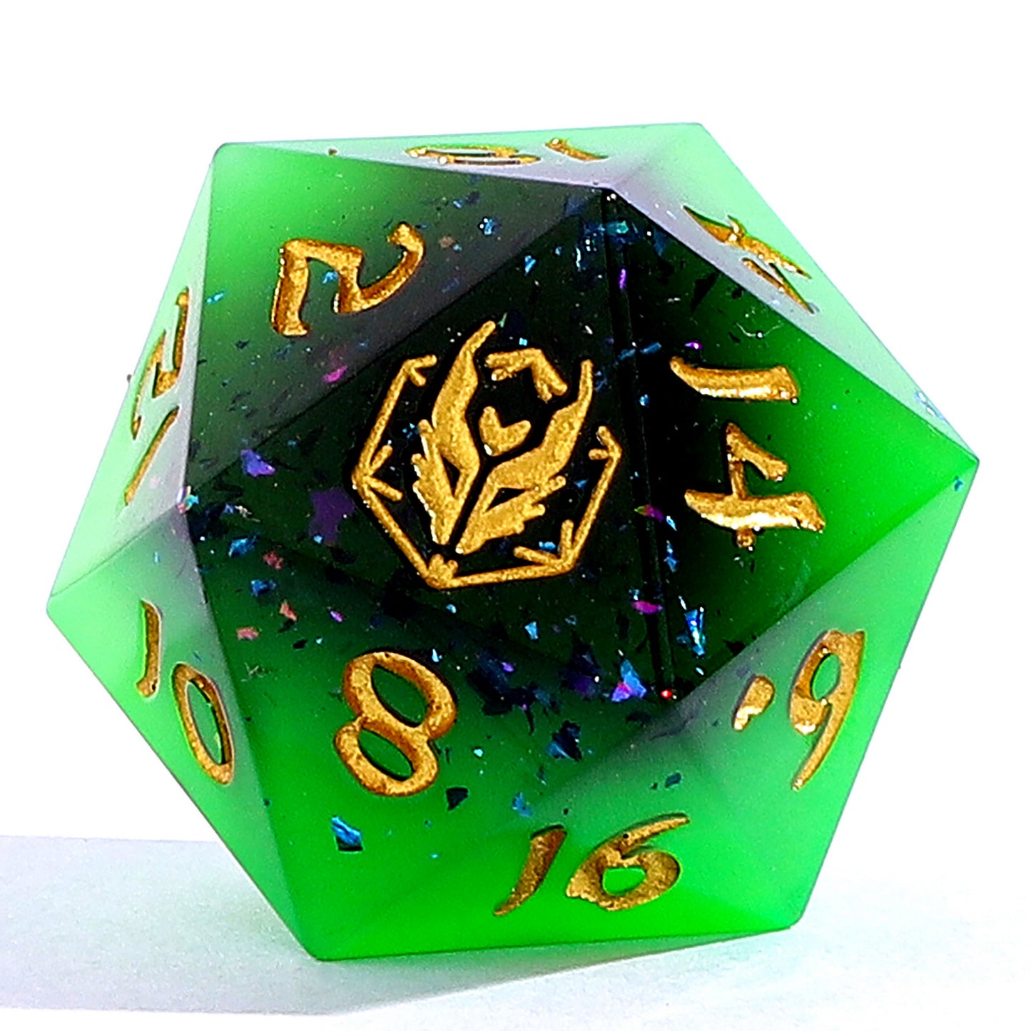 Captured Magic Sharp Edge Resin Dice Set-Swamp Treasure