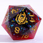 Captured Magic Sharp Edge Resin Dice Set-Magma Dip