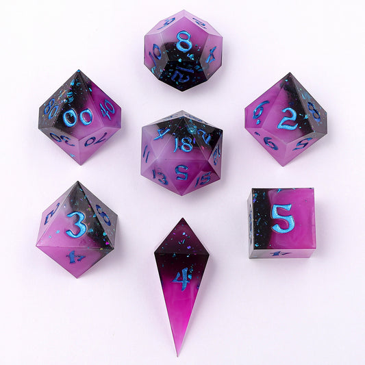 Captured Magic Sharp Edge Resin Dice Set-Interstellar Magic