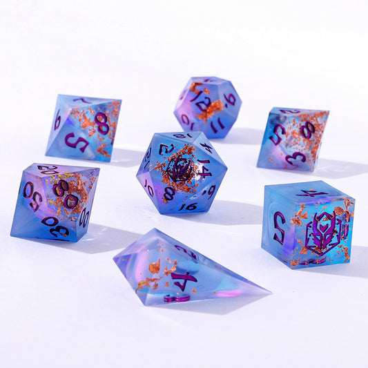 Captured Magic Sharp Edge Resin Dice Set-Enchanted Evening