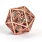 Rose Gold Hollow Dragon Dice Set Filled with Gems