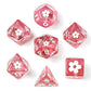 Sakura Blossom Resin Polyhedral Dice Set-White Ink