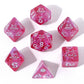 Purrfect Pink Resin Polyhedral Dice Set