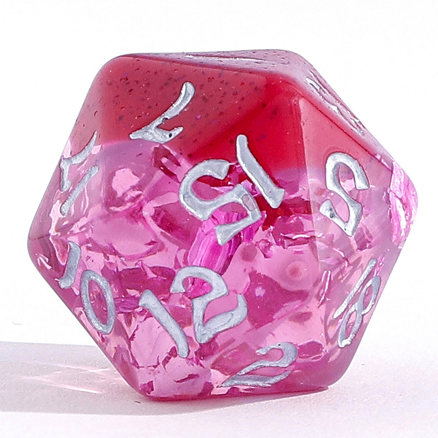 Purrfect Pink Resin Polyhedral Dice Set