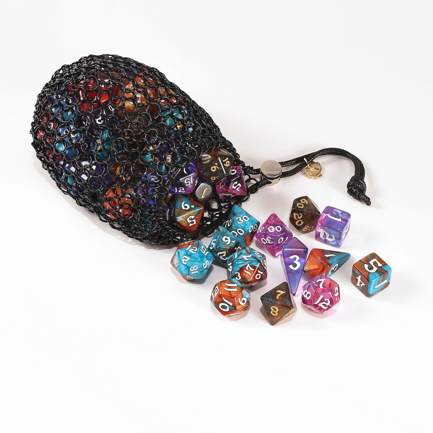 Hero's Chainmail Dice Bag-Black