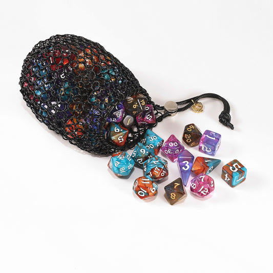 Hero's Chainmail Dice Bag-Black