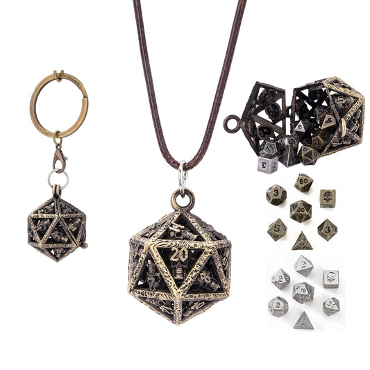 Grimskull's D20 Locket Gift Set-Ancient Gold