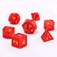 Behemoth Red w/Gold Solid Metal Dice Set