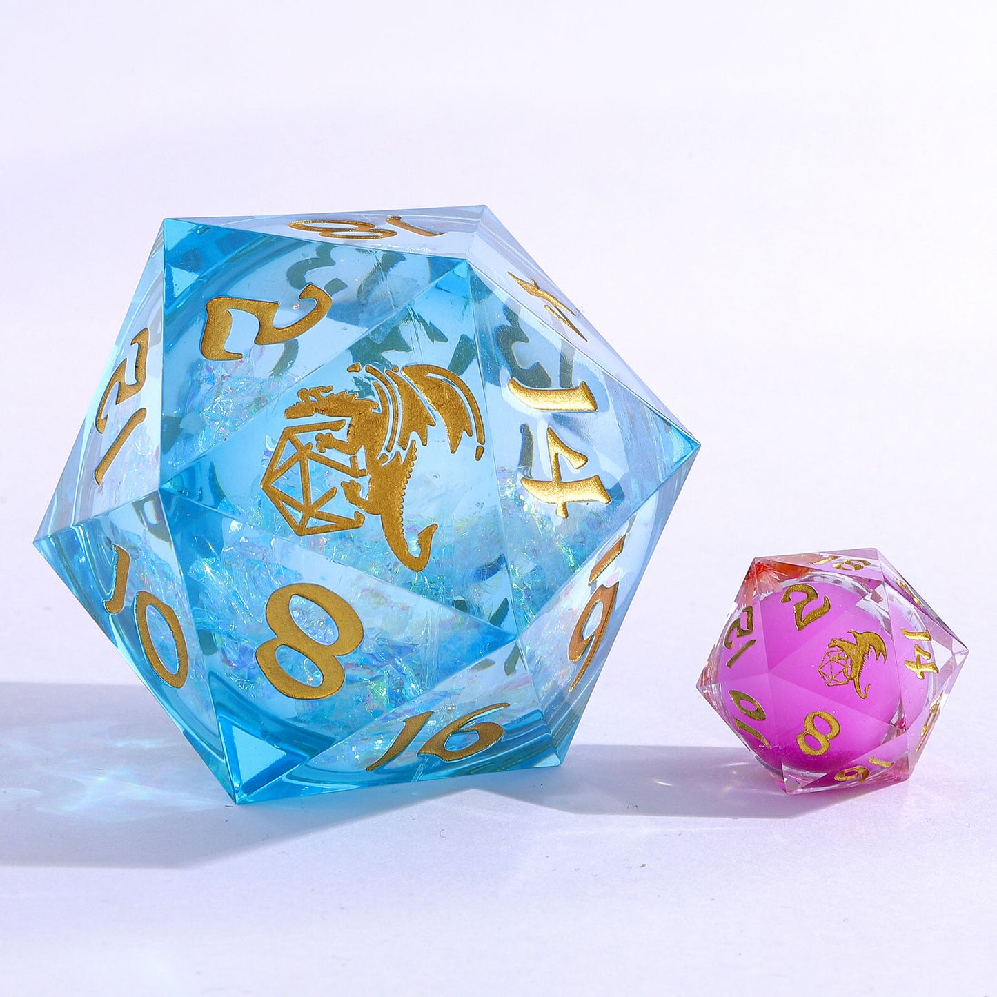 Sharp Edge Liquid Core 55mm Chonk D20-Primal Flux Blue