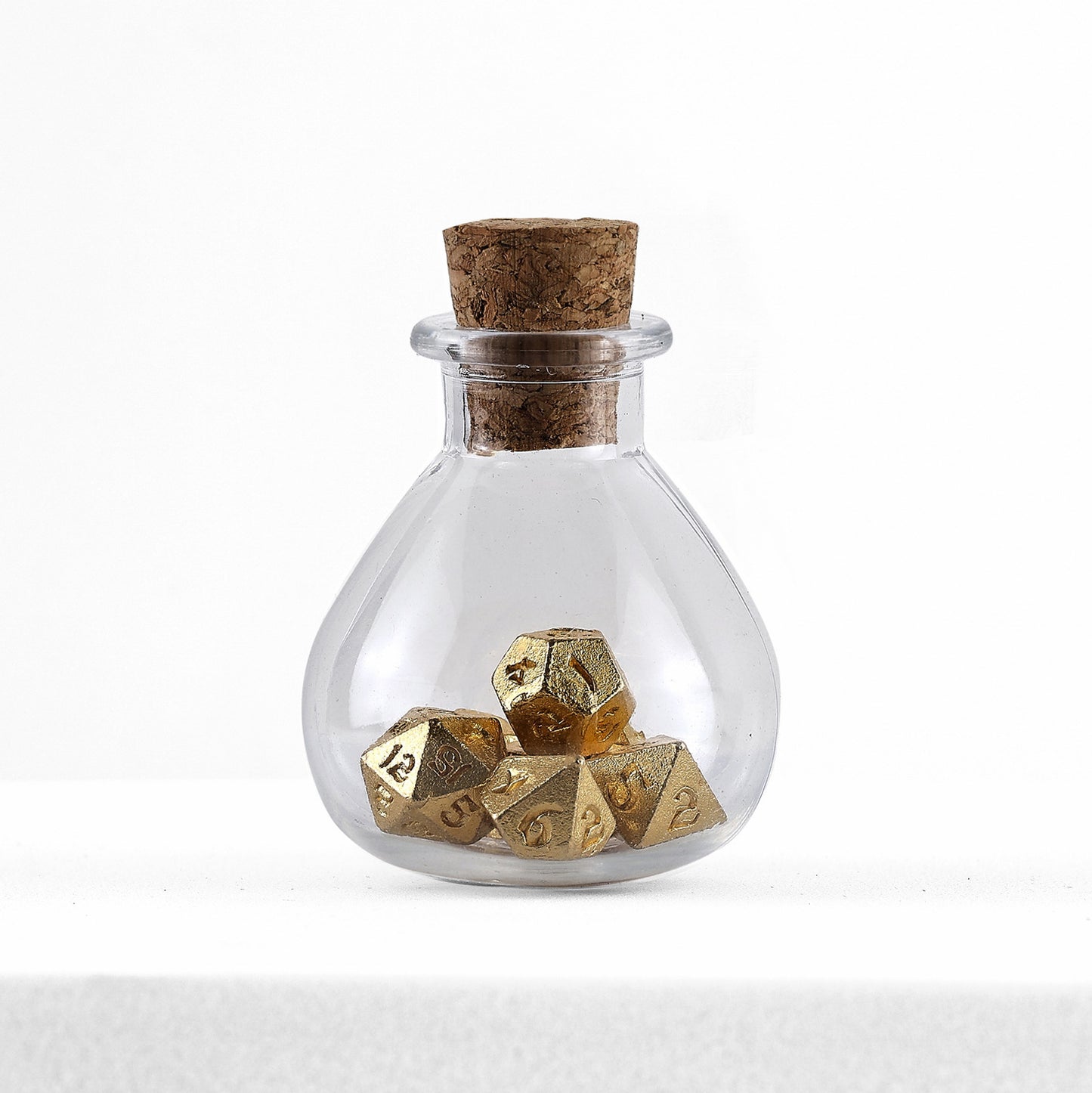 Unseeli Tiny Dice Set in Potion Bottle-Gold