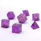 Wizard Solid Metal Polyhedral Dice Set -Purple w/Gold