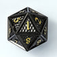 Behemoth 45mm Solid Metal D20 Spin Down -Gunmetal w/Gold