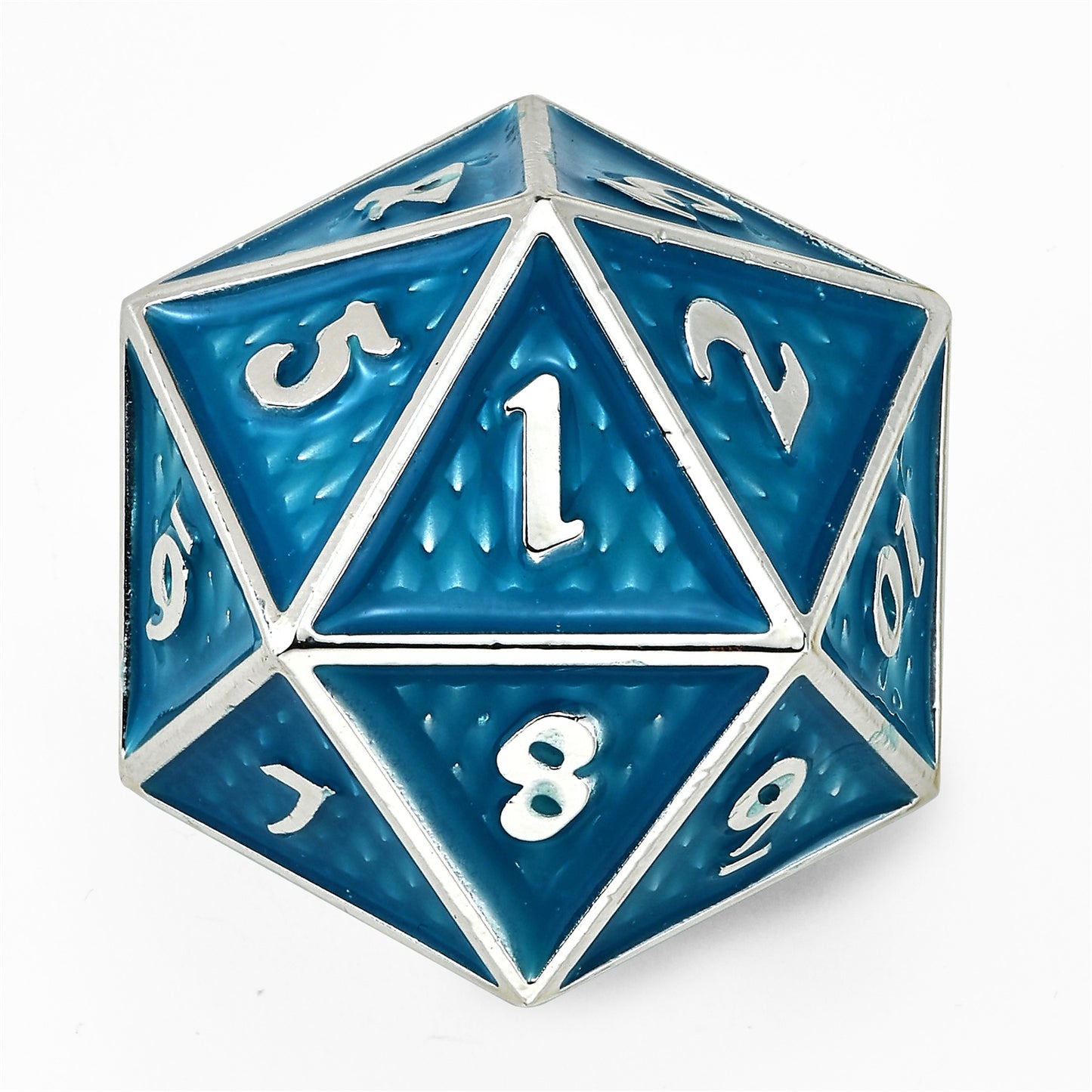 45mm Metal Behemoth Spindown D20 - Glow in the dark Blue