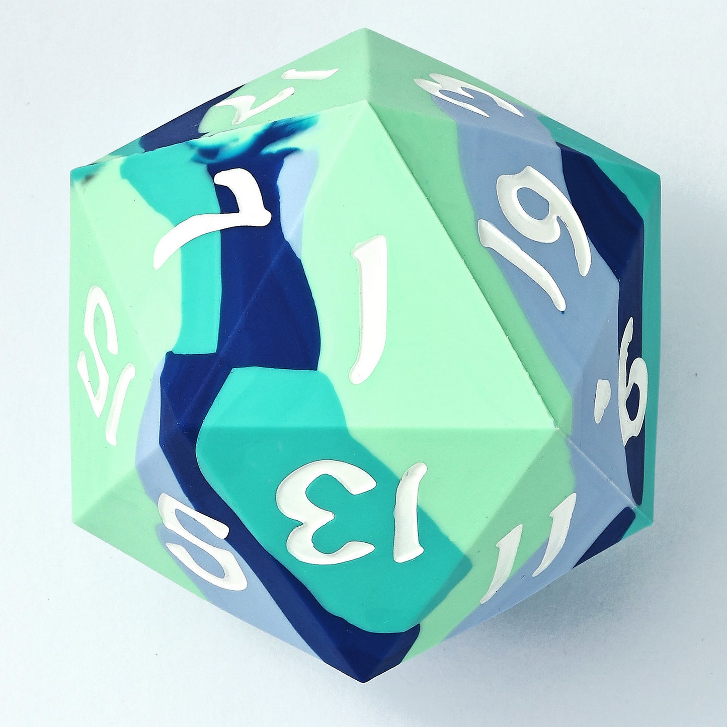 55MM Chonk Rubber Silicon D20-The Ice Ball