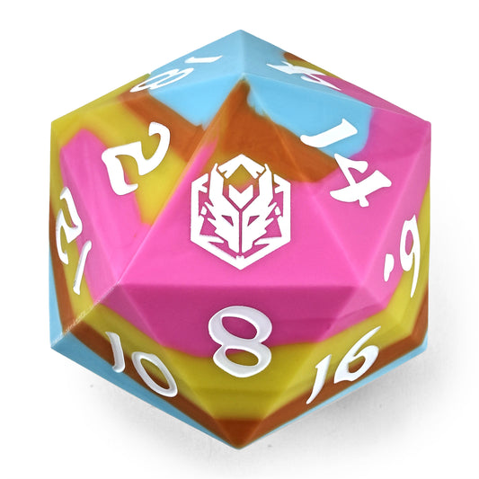 55MM Chonk Rubber Silicon D20 - Radiant Whispers