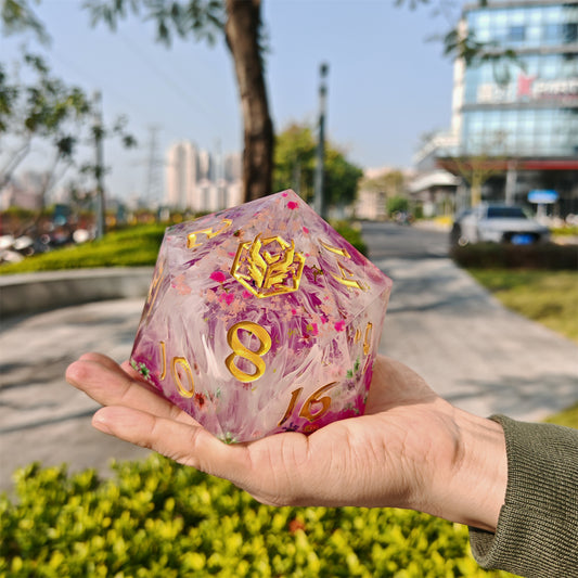 Captured Magic 100mm Chonk D20 - Flower Storm