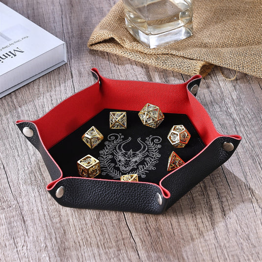 Table Armor Dice Tray With Fine Arts-Dnd Class Dragon Skull