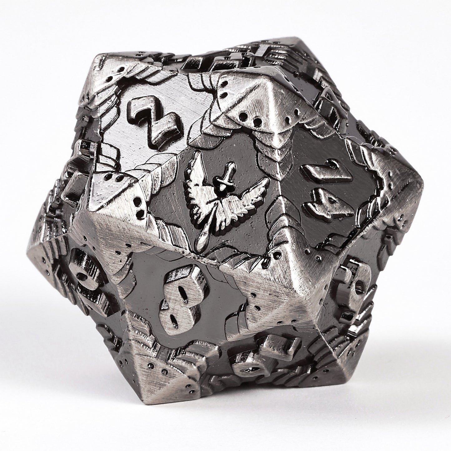 Paladin Solid Metal Polyhedral Dice Set-Ancient Silver