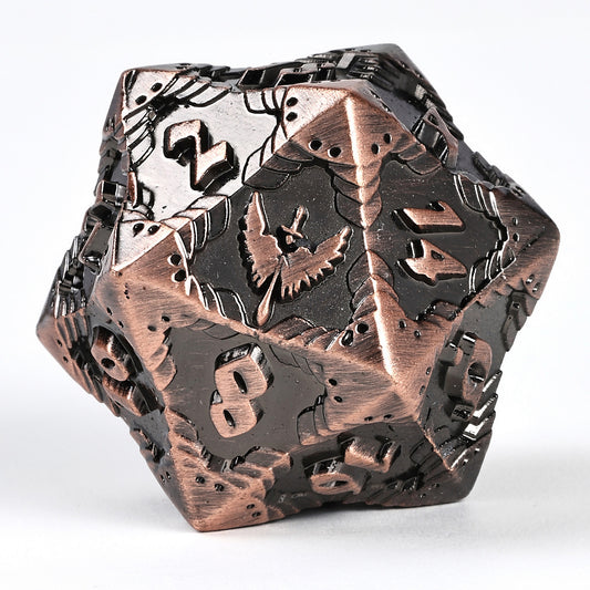 Paladin Solid Metal Polyhedral Dice Set-Ancient Copper