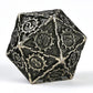 Solid Metal Cogcraft Polyhedral Dice Set ChronoEngine - Tarnished Gold