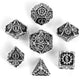 Solid Metal Cogcraft Polyhedral Dice Set Diesel - Black and Silver