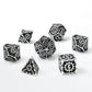 Solid Metal Cogcraft Polyhedral Dice Set Diesel - Black and Silver