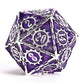 Solid Metal Cogcraft Polyhedral Dice Set Chrononaut - Purple and Silver