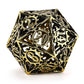 Hollow Metal Cog Themed Dice Set - Gold