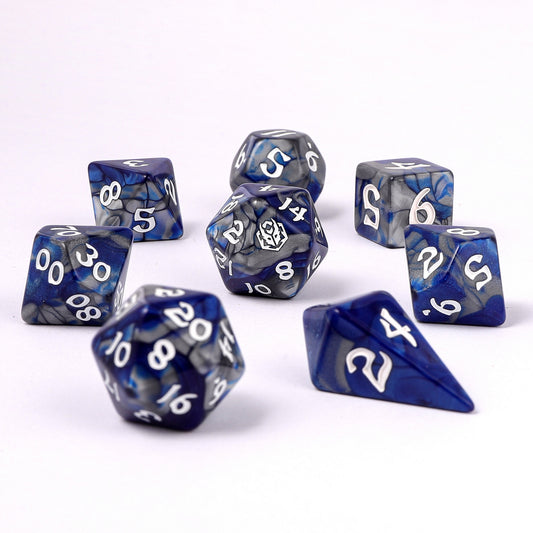 8pcs RPG dice set-Paladin Steel