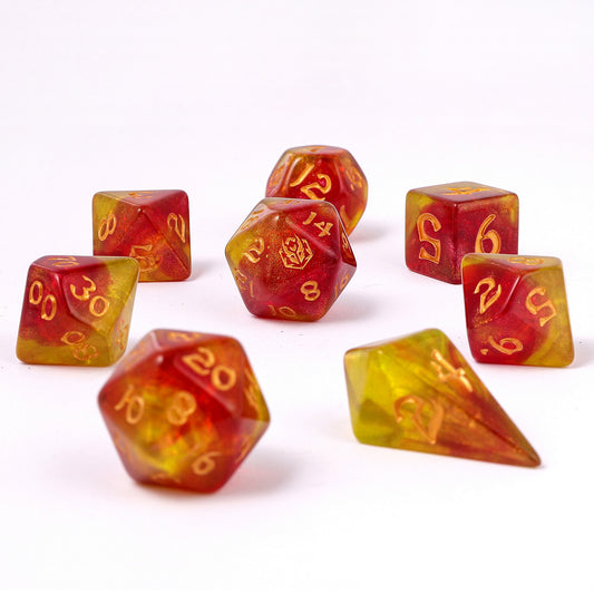 8pcs RPG dice set-Phoenix Feather