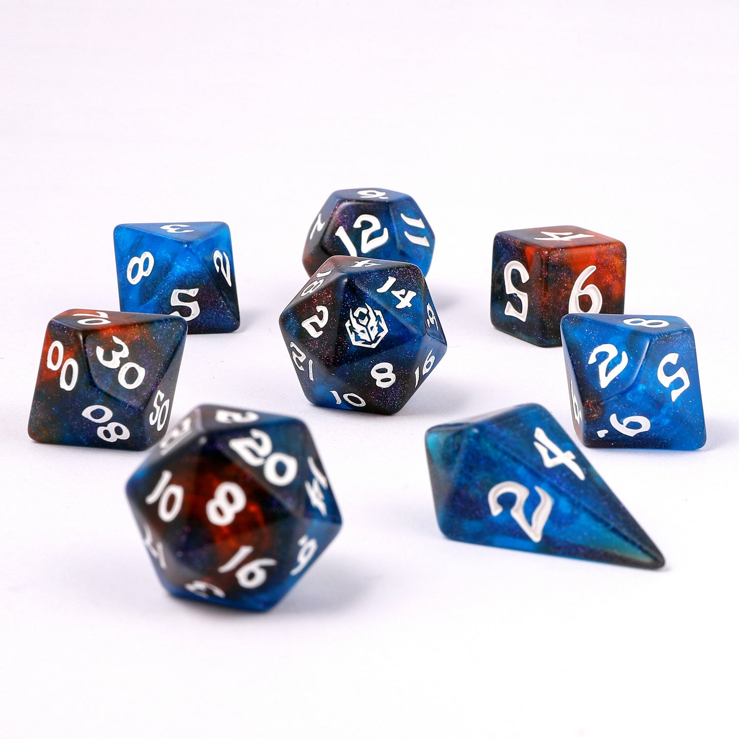 8pcs RPG dice set-Mystic Nebula