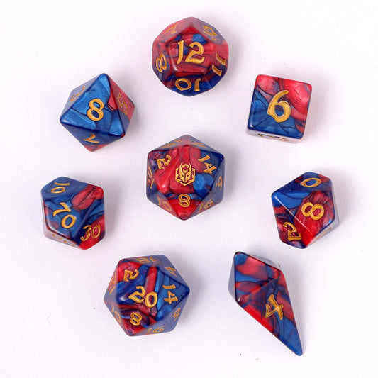 8pcs RPG dice set-Stormcaller