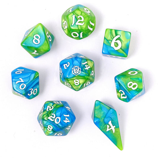 8pcs RPG dice set-Verdent Stream