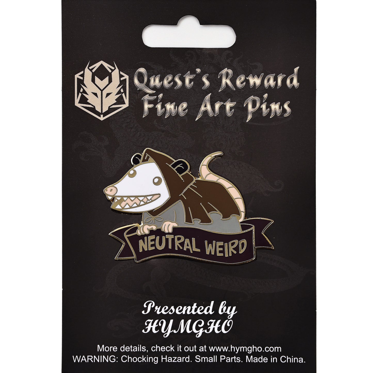 Quest's Reward Fine Art Pins: Neutral Weird Opossum