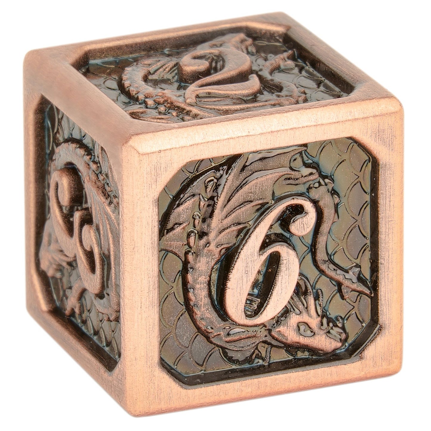 Classic Ancient copper solid dragon dice - HYMGHO Dice 